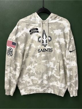 Nike NFL New Orleans Saints Salute to Service Camo Hoodie S